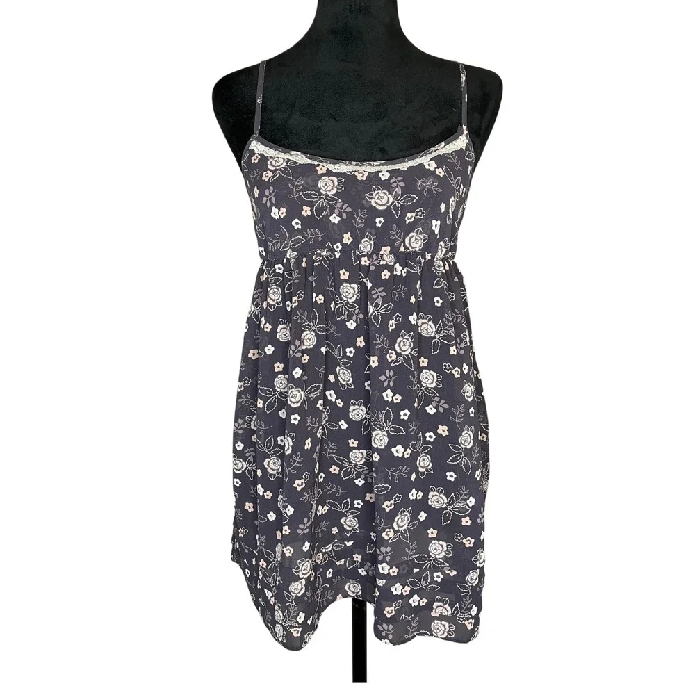 Victoria Secret Angels‎ Sheer Floral Teddy Camisole Y2K Lace Coquette XSmall